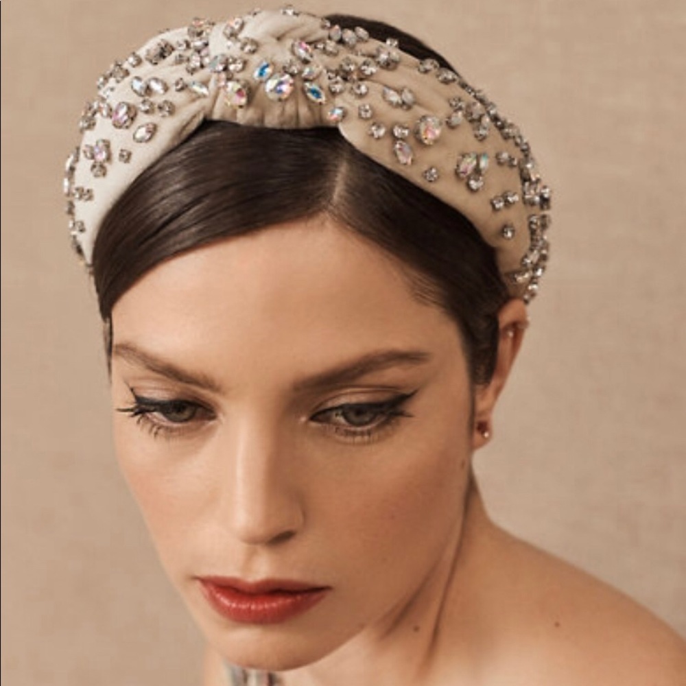 Lele Sadoughi Baudine Headband Velvet Embellished